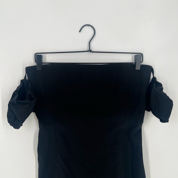 We11done Rare Detachable Sleeve Nylon Sheath Convertible Strapless Mini Dress - Picture 1 of 10